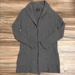 Sutton Studio Women’s Sz. S Gray 100% Cashmere Open Cardigan Gray Luxury